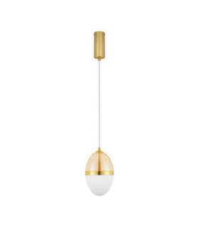 Egna Slim Pendant Ceiling Light Opal Cognac Gold LED 20W 1200lm 3000K-1