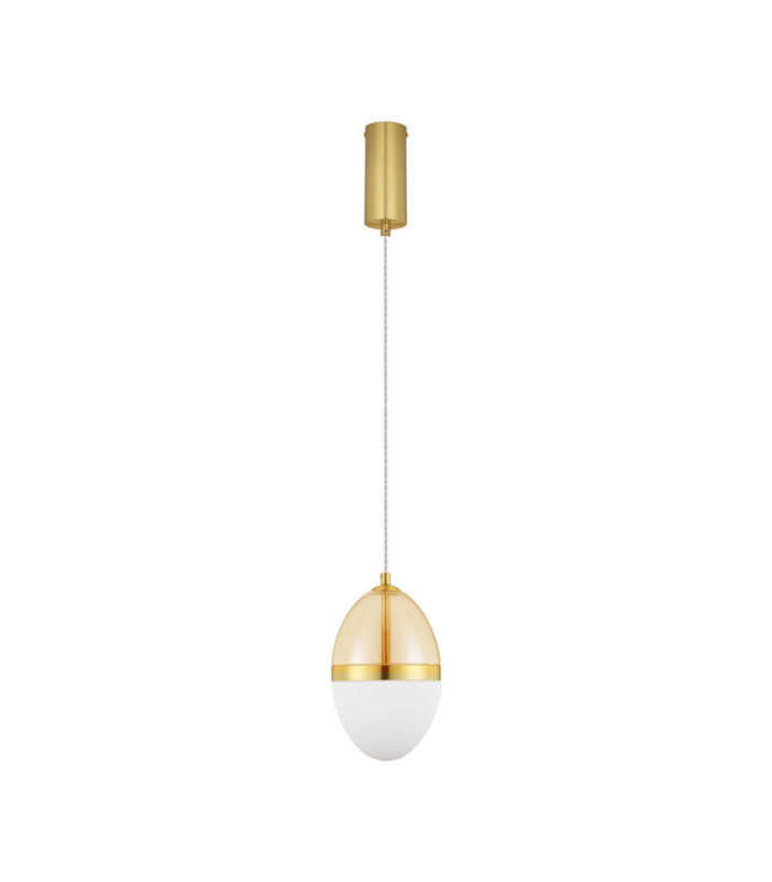 Egna Slim Pendant Ceiling Light Opal Cognac Gold LED 20W 1200lm 3000K-1