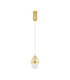 Egna Slim Pendant Ceiling Light Opal Cognac Gold LED 13W 780lm 3000K-1