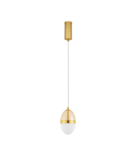 Egna Slim Pendant Ceiling Light Opal Cognac Gold LED 13W 780lm 3000K-1