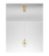 Egna Slim Pendant Ceiling Light Opal Cognac Gold LED 13W 780lm 3000K-3