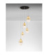 Egna Cluster Pendant Ceiling Light Opal Cognac Gold Black LED 59W 3540lm 3000K-4