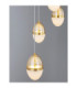 Egna Cluster Pendant Ceiling Light Opal Cognac Gold Black LED 59W 3540lm 3000K-6