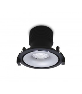 LED Recessed Round Downlight, Black/Silver, 25 deg. Beam Angle, 840lm, 5000K, IP20, DRIVER NOT INC. - 2