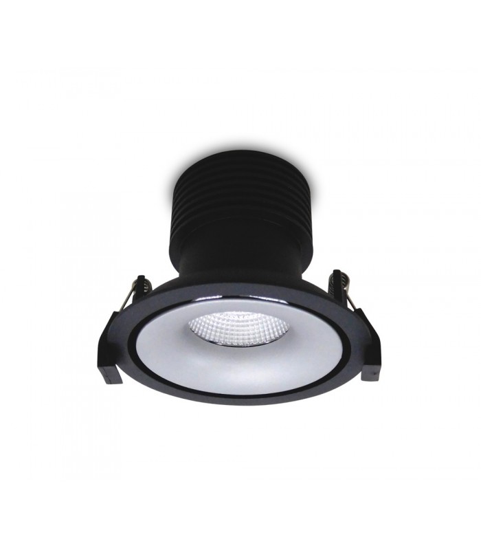 LED Recessed Round Downlight, Black/Silver, 25 deg. Beam Angle, 840lm, 5000K, IP20, DRIVER NOT INC. - 2