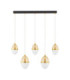 Egna Bar Pendant Ceiling Light Opal Cognac Gold Black LED 58W 3480lm 3000K-1