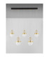 Egna Bar Pendant Ceiling Light Opal Cognac Gold Black LED 58W 3480lm 3000K-3