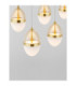 Egna Bar Pendant Ceiling Light Opal Cognac Gold Black LED 58W 3480lm 3000K-5