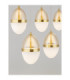 Egna Bar Pendant Ceiling Light Opal Cognac Gold Black LED 58W 3480lm 3000K-6
