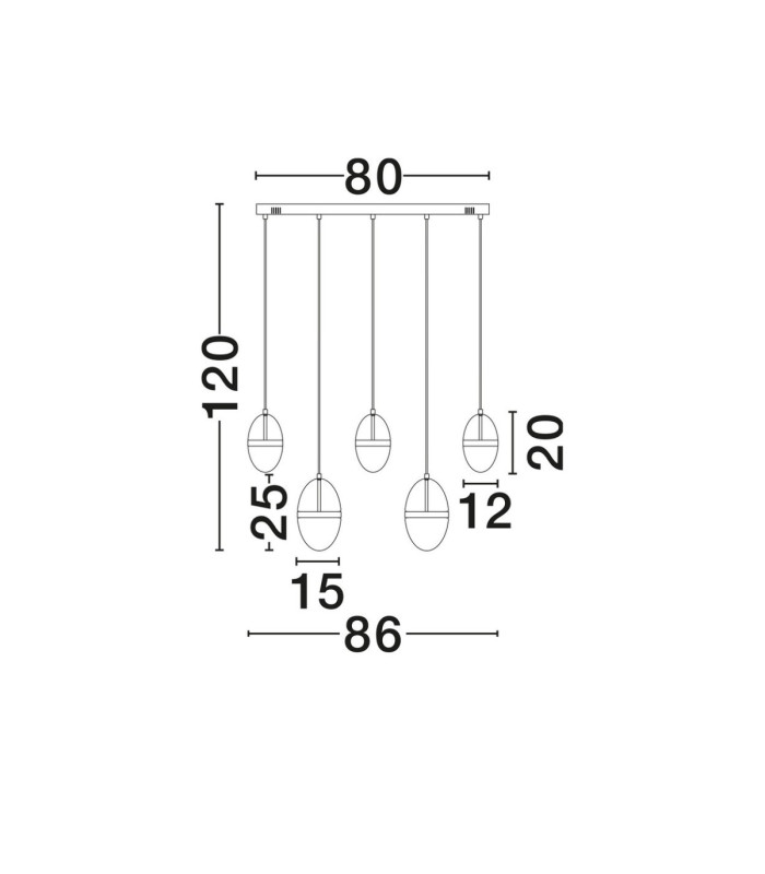 Egna Bar Pendant Ceiling Light Opal Cognac Gold Black LED 58W 3480lm 3000K-8