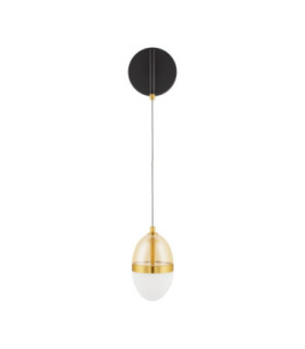 Egna Globe Wall Lights Opal Cognac Gold Black LED 13W 780lm 3000K-1