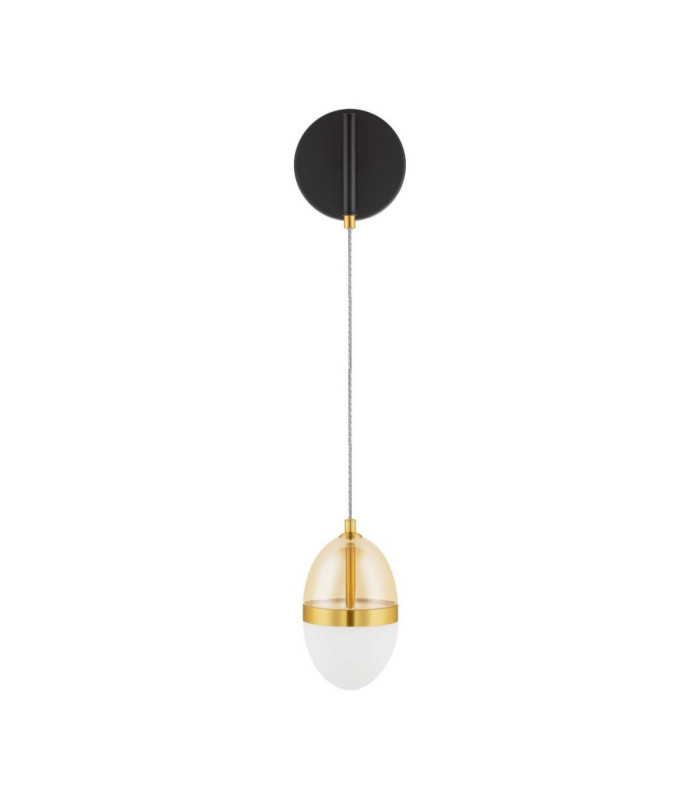 Egna Globe Wall Lights Opal Cognac Gold Black LED 13W 780lm 3000K-1