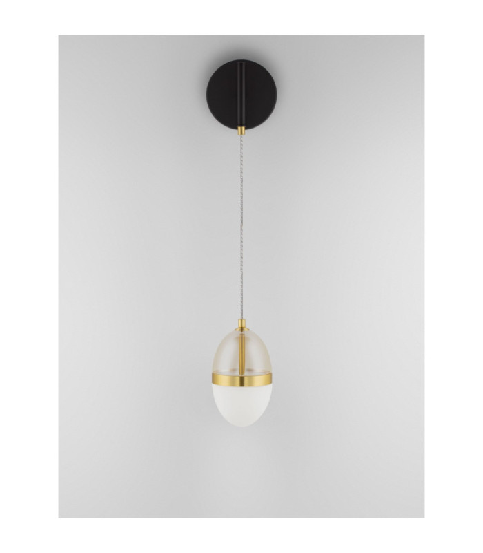 Egna Globe Wall Lights Opal Cognac Gold Black LED 13W 780lm 3000K-3