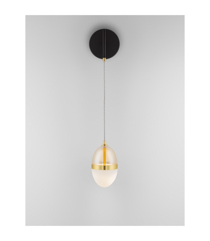 Egna Globe Wall Lights Opal Cognac Gold Black LED 13W 780lm 3000K-4