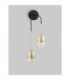 Egna Globe Wall Lights Opal Cognac Gold Black LED 24W 1680lm 3000K-3