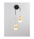 Egna Globe Wall Lights Opal Cognac Gold Black LED 24W 1680lm 3000K-4