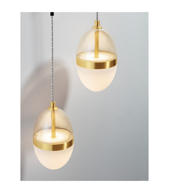 Egna Globe Wall Lights Opal Cognac Gold Black LED 24W 1680lm 3000K-5