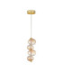 Leda Integrated LED Pendant Ceiling Light Amber Glossy Light Gold Triac Dimmable LED 15W 900lm 3000K-1