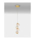 Leda Integrated LED Pendant Ceiling Light Amber Glossy Light Gold Triac Dimmable LED 15W 900lm 3000K-3