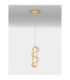 Leda Integrated LED Pendant Ceiling Light Amber Glossy Light Gold Triac Dimmable LED 15W 900lm 3000K-4