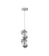 Leda Integrated LED Pendant Ceiling Light Smokey Grey Chrome Triac Dimmable LED 15W 750lm 3000K-1