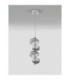 Leda Integrated LED Pendant Ceiling Light Smokey Grey Chrome Triac Dimmable LED 15W 750lm 3000K-3