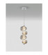 Leda Integrated LED Pendant Ceiling Light Smokey Grey Chrome Triac Dimmable LED 15W 750lm 3000K-4