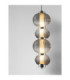 Leda Integrated LED Pendant Ceiling Light Smokey Grey Chrome Triac Dimmable LED 15W 750lm 3000K-5