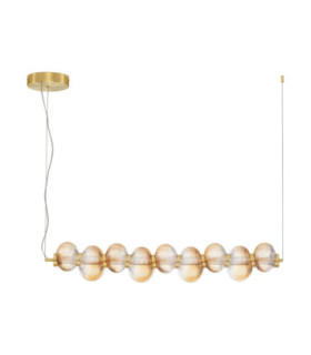 Leda Bar Pendant Ceiling Light Amber Glossy Light Gold Triac Dimmable LED 30W 1800lm 3000K-1