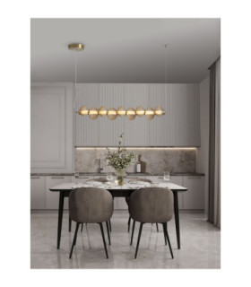 Leda Bar Pendant Ceiling Light Amber Glossy Light Gold Triac Dimmable LED 30W 1800lm 3000K-2