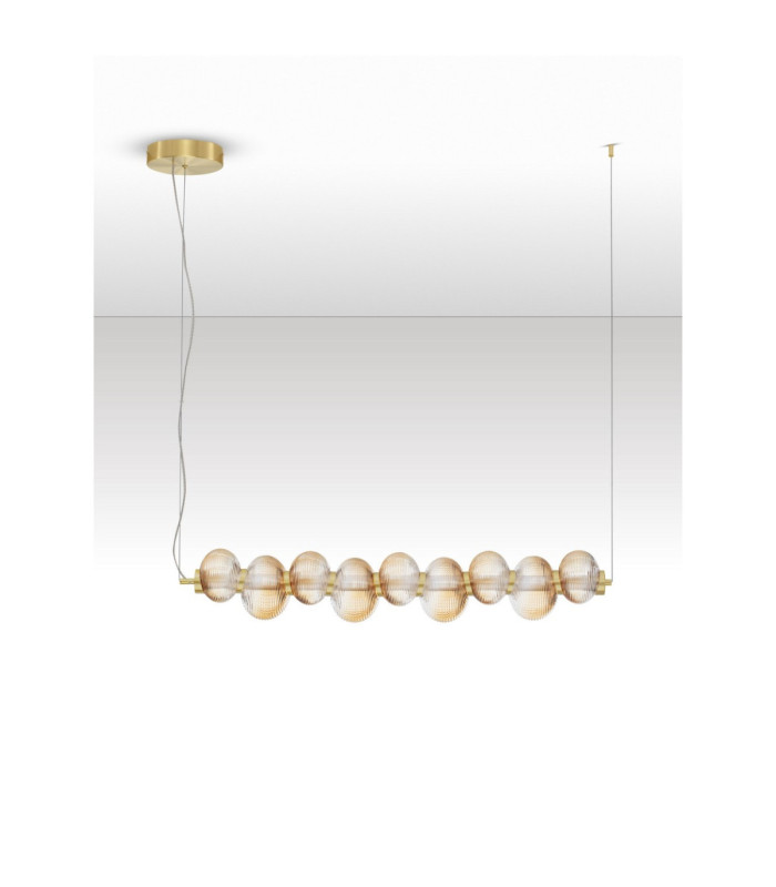 Leda Bar Pendant Ceiling Light Amber Glossy Light Gold Triac Dimmable LED 30W 1800lm 3000K-3