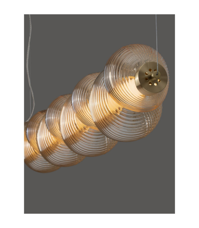 Leda Bar Pendant Ceiling Light Amber Glossy Light Gold Triac Dimmable LED 30W 1800lm 3000K-5