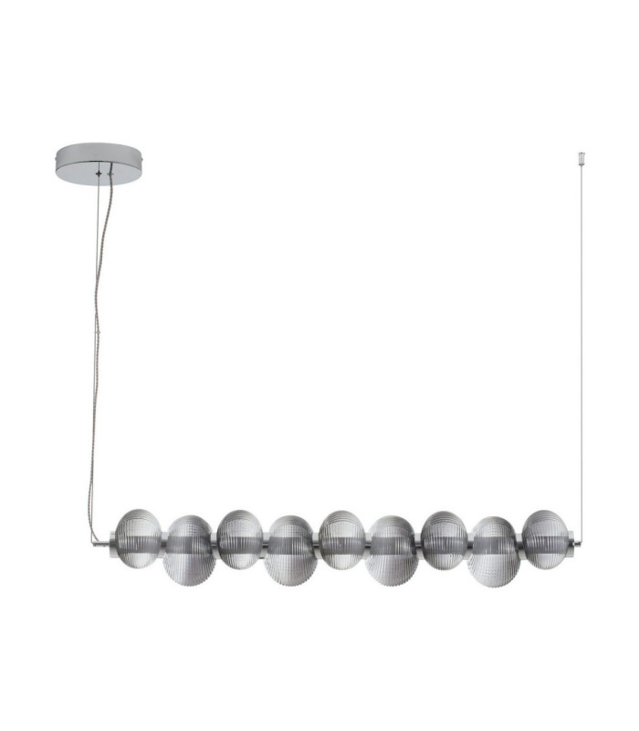 Leda Bar Pendant Ceiling Light Smokey Grey Chrome Triac Dimmable LED 30W 1500lm 3000K-1