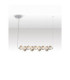 Leda Bar Pendant Ceiling Light Smokey Grey Chrome Triac Dimmable LED 30W 1500lm 3000K-4