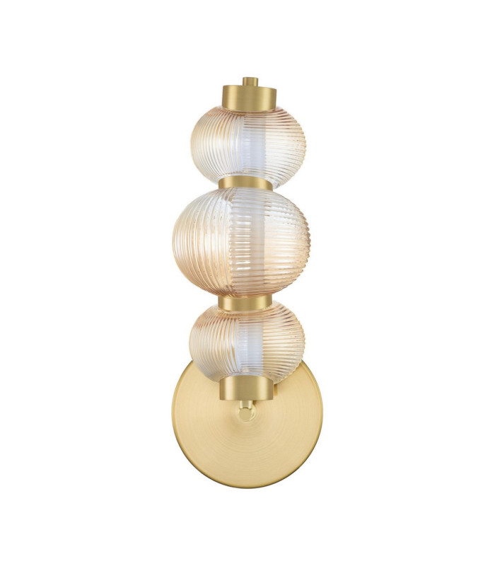 Leda Globe Wall Lights Amber Glossy Light Gold Triac Dimmable LED 18W 1080lm 3000K-1