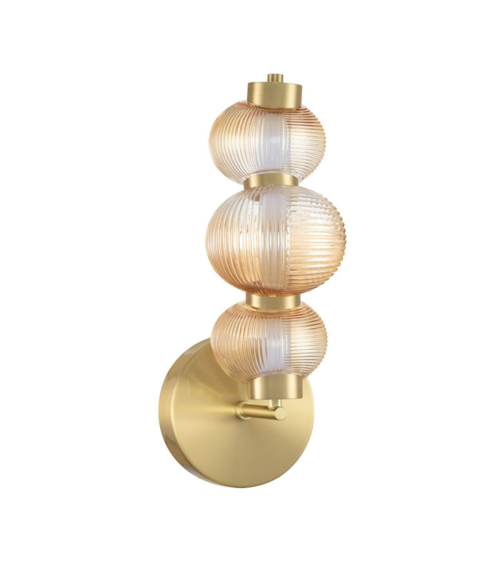 Leda Globe Wall Lights Amber Glossy Light Gold Triac Dimmable LED 18W 1080lm 3000K-5
