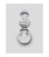 Leda Globe Wall Lights Smokey Grey Chrome Triac Dimmable LED 18W 900lm 3000K-3