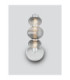 Leda Globe Wall Lights Smokey Grey Chrome Triac Dimmable LED 18W 900lm 3000K-4