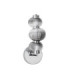 Leda Globe Wall Lights Smokey Grey Chrome Triac Dimmable LED 18W 900lm 3000K-5