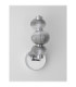Leda Globe Wall Lights Smokey Grey Chrome Triac Dimmable LED 18W 900lm 3000K-6