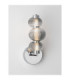 Leda Globe Wall Lights Smokey Grey Chrome Triac Dimmable LED 18W 900lm 3000K-7