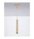 Bento Tall Slim Pendant Ceiling Light Cognac Brass Gold LED 7W 284lm 3000K-3