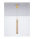 Bento Tall Slim Pendant Ceiling Light Cognac Brass Gold LED 7W 284lm 3000K-4