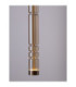 Bento Tall Slim Pendant Ceiling Light Cognac Brass Gold LED 7W 284lm 3000K-6