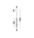 Bento Tall Slim Pendant Ceiling Light Cognac Brass Gold LED 7W 284lm 3000K-7