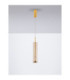 Bento Small Slim Pendant Ceiling Light Cognac Brass Gold LED 7W 284lm 3000K-3