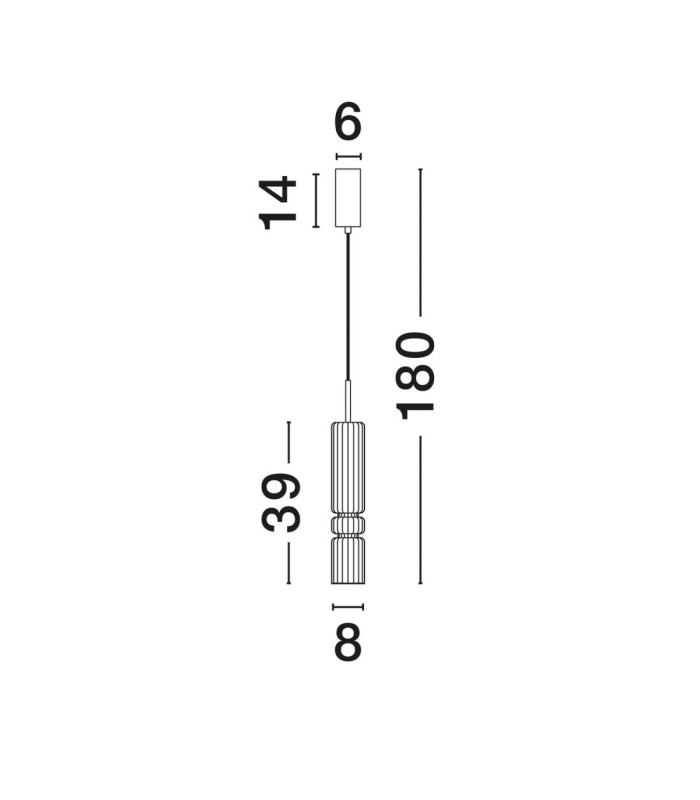 Bento Small Slim Pendant Ceiling Light Cognac Brass Gold LED 7W 284lm 3000K-7