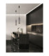 Bento Small Slim Pendant Ceiling Light  Smokey Grey Matt Black LED 7W 284lm 3000K-2