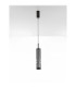 Bento Small Slim Pendant Ceiling Light  Smokey Grey Matt Black LED 7W 284lm 3000K-3