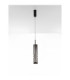 Bento Small Slim Pendant Ceiling Light  Smokey Grey Matt Black LED 7W 284lm 3000K-4
